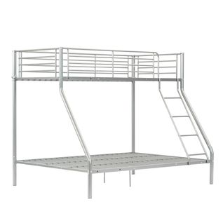 Lit Superposé Avec Sommier à Lattes 90x190 Et 140x190cm Pour Enfant, Gris