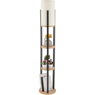 Lampadaire Circle Nora Noir Et Beige
