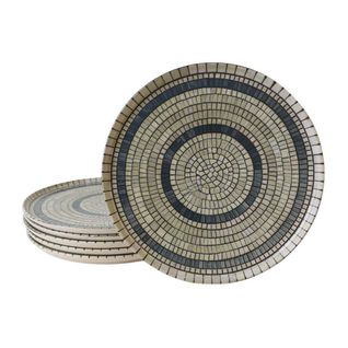Assiette En Céramique Mosaique 28 Cm (lot De 6)