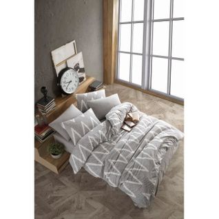 Parure De Lit - 1 Housse De Couette 220 X 240 Cm + 2 Taies D'oreiller 60 X 60 Cm - 65% Coton