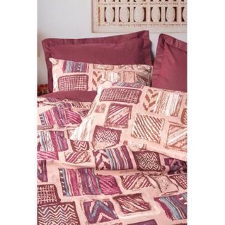 Parure De Lit - 1 Housse De Couette 220 X 240 Cm + 2 Taies D'oreiller 60 X 60 Cm - Rouge