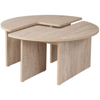 Table Basse En Aggloméré Moira Travertine