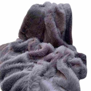 Jeté De Canapé En Polyester 200 X 150 Cm Lolita Anthracite