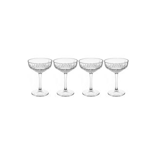 Lot De 4 Coupes De Champagne "timeless" 25cl Transparent