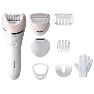 Bre721/00 Epilateur Électrique Séries 8000 - Visage et Corps - 100% Étanche - 8 Accessoires