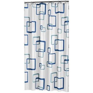 Rideau De Douche Retro 180x200 Cm Bleu