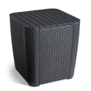 Table D'appoint De Jardin Luzon Osier Plat Graphite