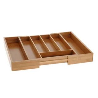 Excellente Houseware Range-couverts Extensible Bambou