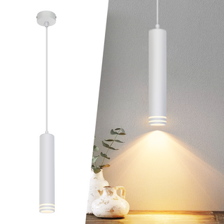 Suspension 1 Flamme Modern Blanc Gu10 Pour Cuisine Chambre