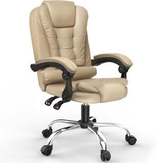 Chaise De Bureau Ergonomique Avec Dossier Haut Et Fonction D'inclinaison Réglable - Kaki