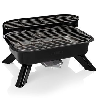 Barbecue Hybride Electrique + Charbon 2000 W Noir