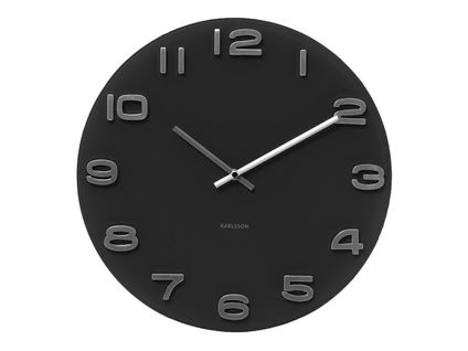 Horloge Ronde Vintage Noir - Karlsson