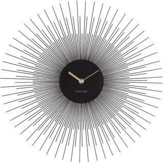 Horloge Peony En Métal Noir - Karlsson