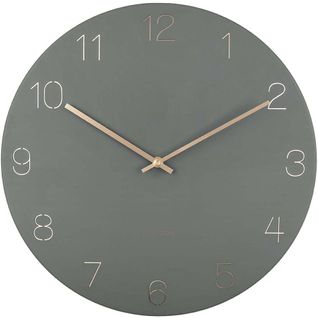 Horloge En Métal Chiffres Gravés Charm Vert