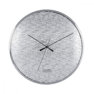 Horloge Murale Disco D40cm Argent