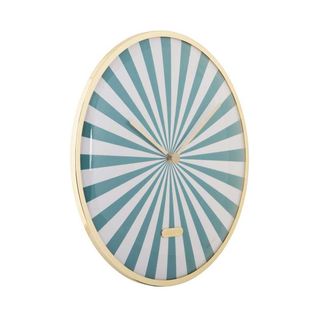 Horloge En Métal Candy Swirl Dome Turquoise