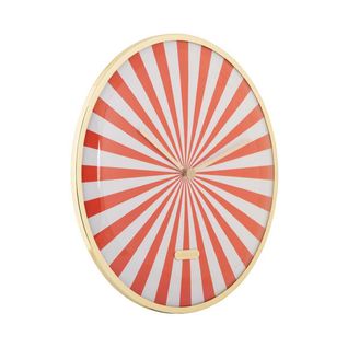 Horloge En Métal Candy Swirl Dome Orange
