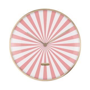 Horloge En Métal Candy Swirl Dome Rose