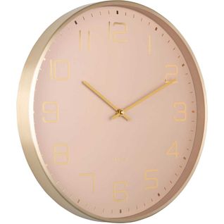 Horloge Murale Ronde Elegance Glow Marron Clair