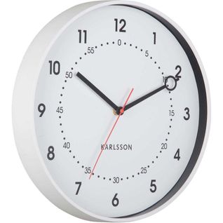 Horloge Murale En Résine Fresco Blanc