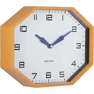 Horloge Murale Octogonale En Résine Factory Jaune