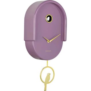 Horloge Murale En Abs Tweet Violet