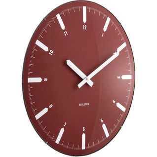 Horloge Murale En Polypropylène Realista Dome Rouge