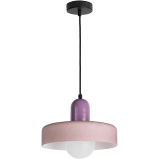 Lampe Suspendue En Verre Opaco Grato Violet