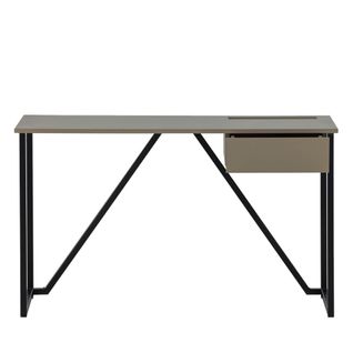 Bureau En Bois Et Métal Avec Tiroir