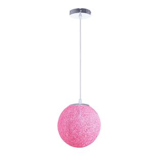 Rose Suspension Luminaire En Rotin Globe Rond 15cm Lustre Abat-jour Diy Lampe Plafond E27