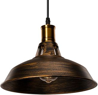 Suspension Industrielle Vintage E27 Lustre Abat-jour Retro Pour Cuisine Salle Salon Chambre Laiton