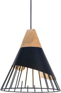 Suspension Moderne E27 Plafonnier Lustre Abat-jour Pour Salle Cuisine Chambre Noir