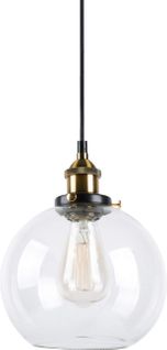 Lustre Suspension Industrielle Vintage E27 Luminaire Abat-jour En Verre Pour Cuisine Chambre Salon