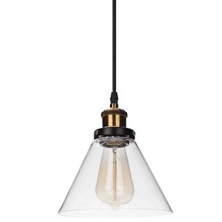 Lustre Suspension Industrielle E27 Luminaire Abat-jour En Verre Plafonnier Vintage Intérieur