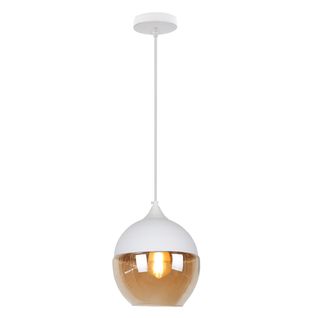 Suspension Intérieur Vintage Moderne E27 Lustre Abat-jour En Verre Pour Cuisine Chambre Salon Blanc