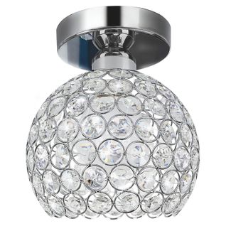 Plafonnier En Cristal 18cm Lustre De Plafond E27 Pour Salon Chambre Café Bar