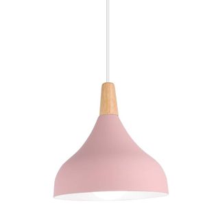 Lampe à Suspension Moderne Lustre Minimaliste Abat-jour En Métal Plafonnier D'intérieur E27 Rose