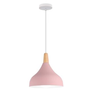 Lampe à Suspension Moderne Plafonnier D'intérieur Lustre Abat-jour En Métal Rose E27