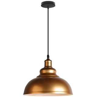 Suspension Luminaire Rétro Vintage Douille E27 Lustre D'intérieur Abat-jour En Métal