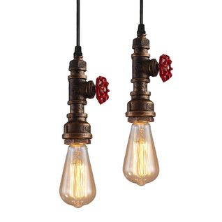 2pcs Lampe à Suspension D'intérieur Rétro Suspension Luminaire Vintage Créative Suspension En Métal