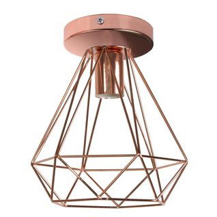 Plafonniers En Métal Vintage Plafonniers D'intérieur Lampe De Plafond Rétro E27 Or Rose