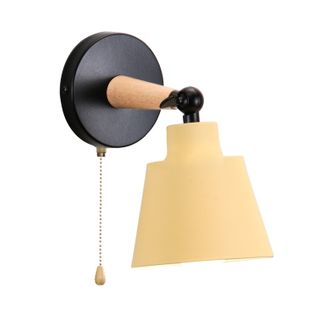 Applique Murale Moderne Jaune Applique Murale Rétro Minimaliste Lampe Murale D'intérieur E27