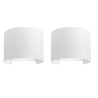 2pcs Applique Murale LED 12w Blanc D'intérieur Applique Murale Aluminium Moderne Blanc Chaud
