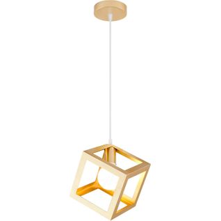 Suspension Lustre En Forme De Cube Suspension Luminaire Moderne Plafonnier Rétro Vintage Or