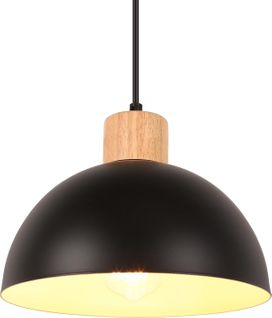 20cm Lustre En Métal Vintage Suspension Luminaire Moderne Lampe à Suspension D'intérieur Noir