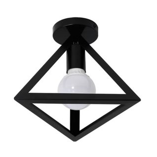 Plafonnier Industrielle Lampe De Plafond Triangle Noir Suspension Luminaire E27