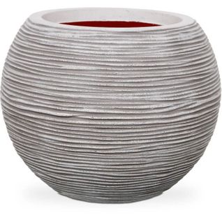 Capi Pot à Fleurs Nature Rib Rond - 40x32 Cm - Ivoire - Kofi270 424219