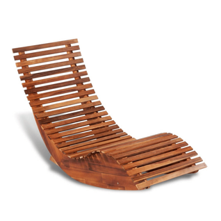 Chaise Longue Basculante Extérieure - 90x150 Cm - Marron Brun