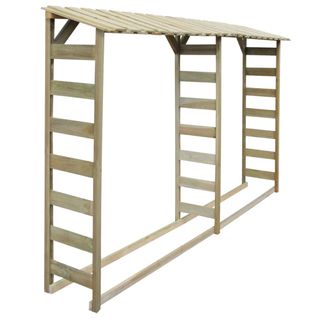 Abri De Rangement Pour Bois De Chauffage Double Résistant à La Pourriture Pin Imprégné