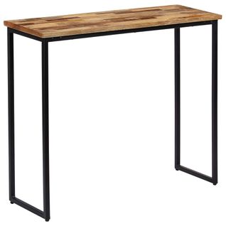 Table Console Teck Recyclé Massif 90 X 30 X 76 Cm
